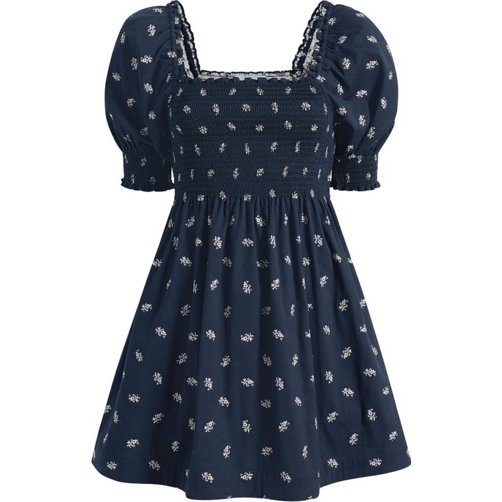 The Athena Nap Dress - Navy Autumn Paisley - Medium